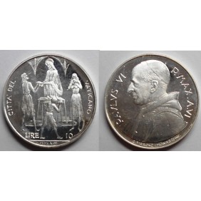 VATICANO 10 Lire 1968 PAOLO...