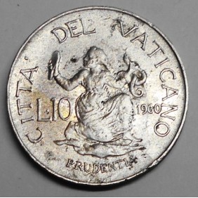 VATICANO 10 Lire 1960