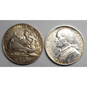 VATICANO Pio XI 5 Lire 1937 AG