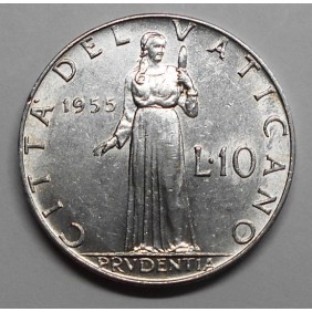 VATICANO 10 Lire 1955