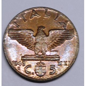 5 Centesimi IMPERO 1943 FDC