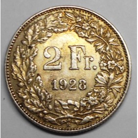 SWITZERLAND 2 Francs 1928 AG