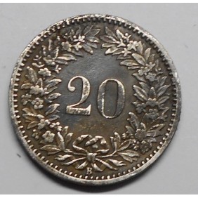 SWITZERLAND 20 Rappen 1881