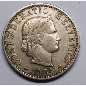 SWITZERLAND 20 Rappen 1884