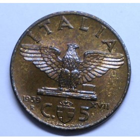 5 CENTESIMI 1939 BRONZITAL