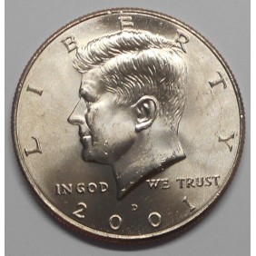 USA Half Dollar Kennedy 2001 D