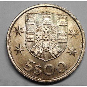 PORTUGAL 5 Escudos 1986 KM 591