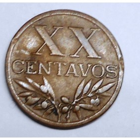 PORTUGAL 20 Centavos 1949