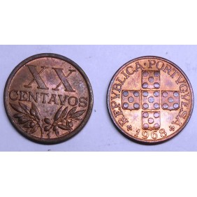 PORTUGAL 20 Centavos 1968
