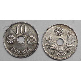 FINLAND 10 Pennia 1943 iron...