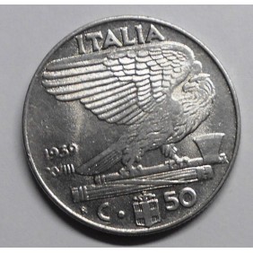 50 Centesimi 1939 XVIII M.