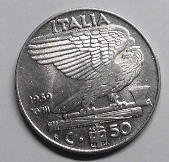 50 Centesimi 1939 XVIII M.