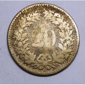 SWITZERLAND 20 Rappen 1850