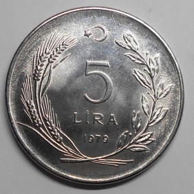 TURKEY 5 Lira 1979