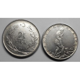 TURKEY 2 1/2 Lira 1964