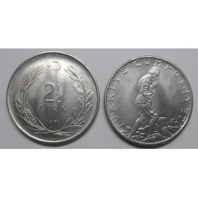 TURKEY 2 1/2 Lira 1971