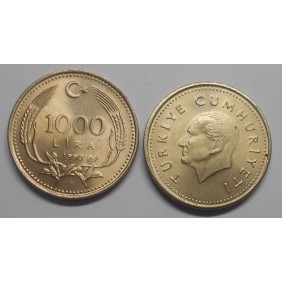 TURKEY 1000 Lira 1990