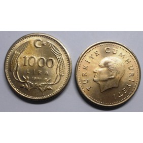 TURKEY 1000 Lira 1991