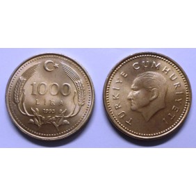 TURKEY 1000 Lira 1993