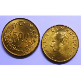 TURKEY 500 Lira 1990