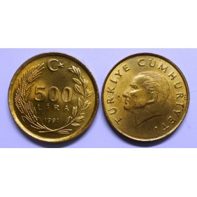 TURKEY 500 Lira 1991