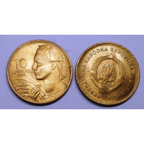 YUGOSLAVIA 10 Dinara 1955