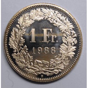 SWITZERLAND 1 Franc 1988 Proof