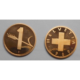 SWITZERLAND 1 Rappen 1989...