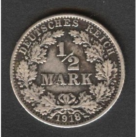GERMANY EMPIRE 1/2 Mark...