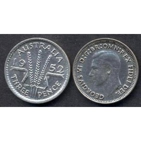 AUSTRALIA 3 Pence 1952 AG
