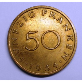 SAARLAND 50 Franken 1954