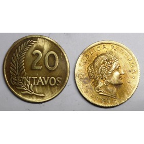 PERU 20 Centavos 1963