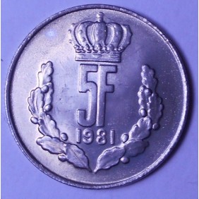 LUXEMBOURG 5 Francs 1981