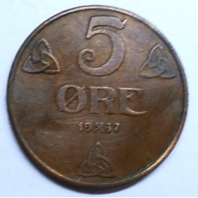 NORWAY 5 Ore 1937