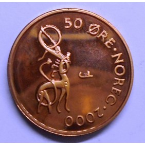 NORWAY 50 Ore 2000 PROOF