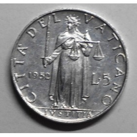 VATICANO 5 Lire 1952