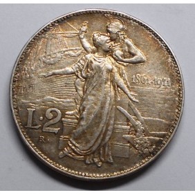 2 Lire 1911 CINQUANTENARIO AG