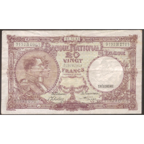 BELGIUM 20 Francs 01.10.1941