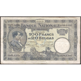 BELGIUM 100 Francs 03.04.1930