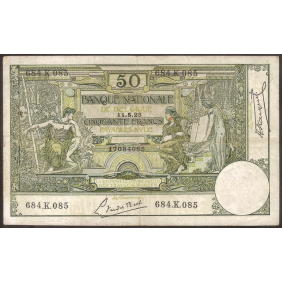 BELGIUM 50 Francs 11.05.1923