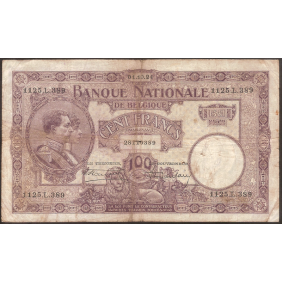 BELGIUM 100 Francs 01.10.1924