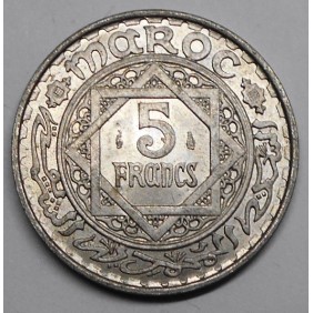 MOROCCO 5 Francs AH 1370