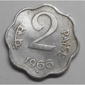 INDIA 2 Paise 1966 B
