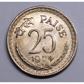 INDIA 25 Paise 1974 B