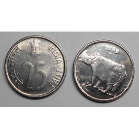 INDIA 25 Paise 1999 B