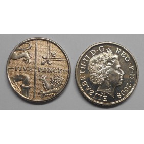 GREAT BRITAIN 5 Pence 2008...