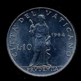 VATICANO 10 Lire 1964