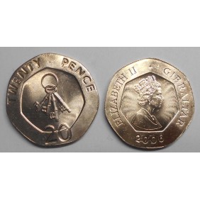 GIBRALTAR 20 Pence 2006...