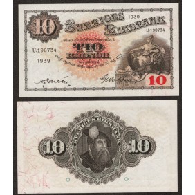 SWEDEN 10 Kronor 1939