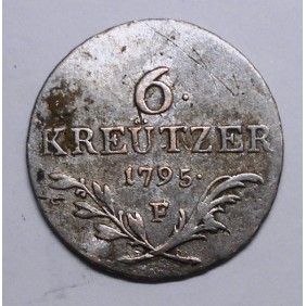 AUSTRIA 6 Kreuzer 1795F AG...